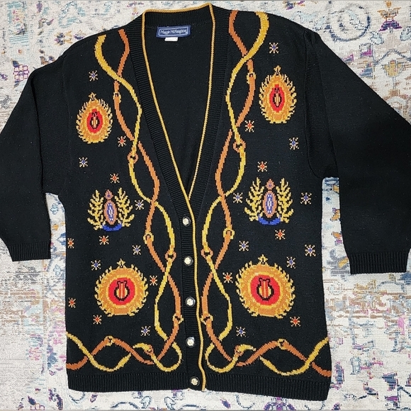Maggie McNaughton Knit Vintage "Norton McNaughton" Cardigan Sweater Womens sz 2X - Picture 1 of 16